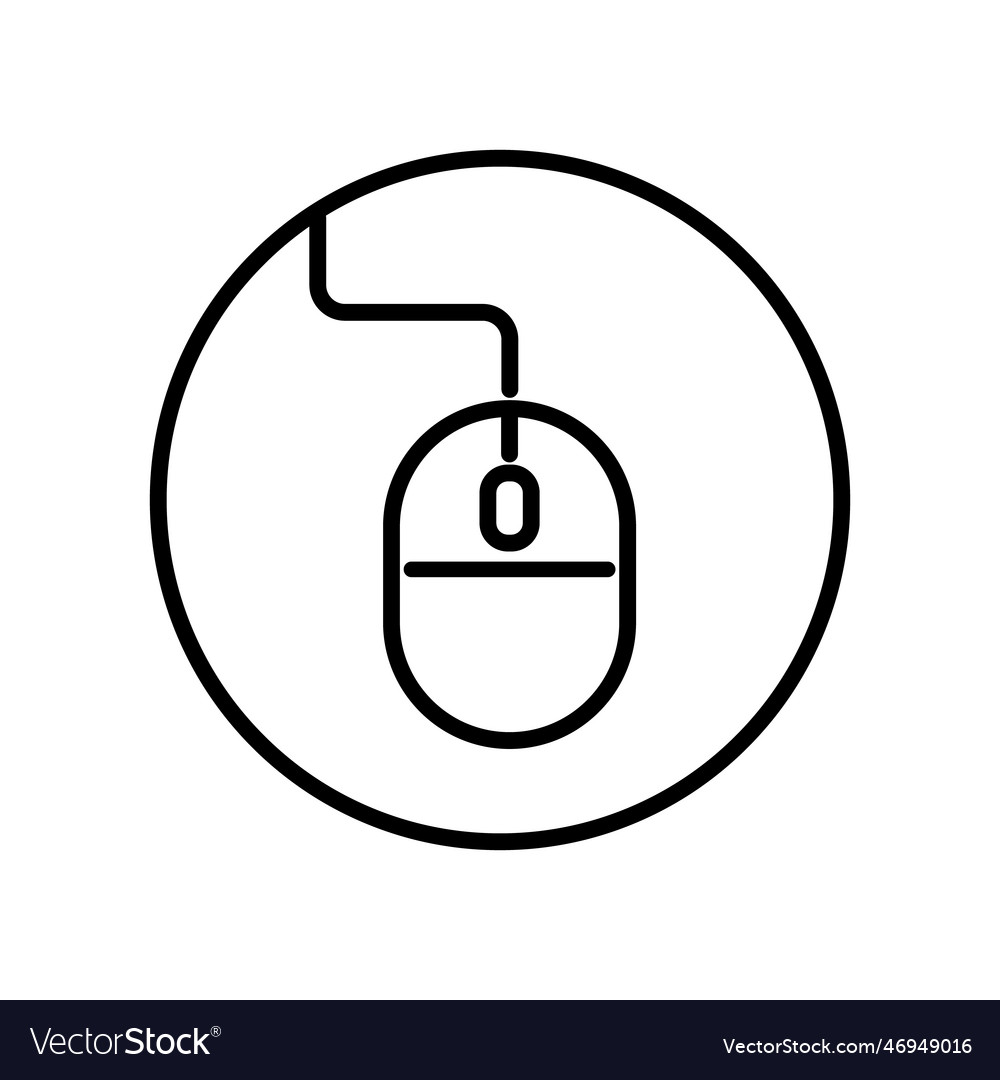 Round mouse cursor button icon