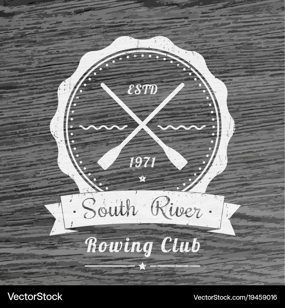Rowing club vintage logo emblem Royalty Free Vector Image