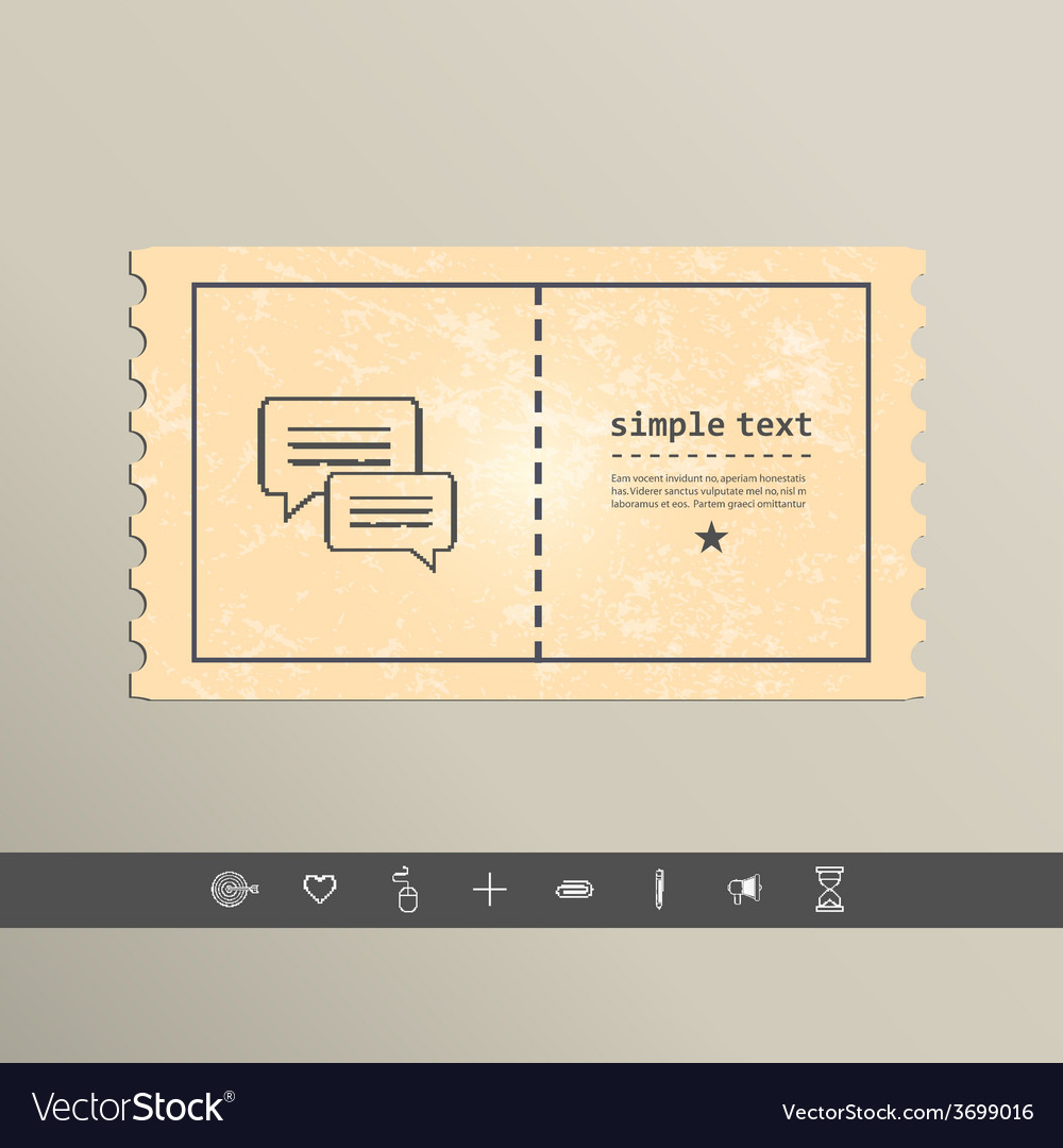 Simple pixel icon dialog messages design