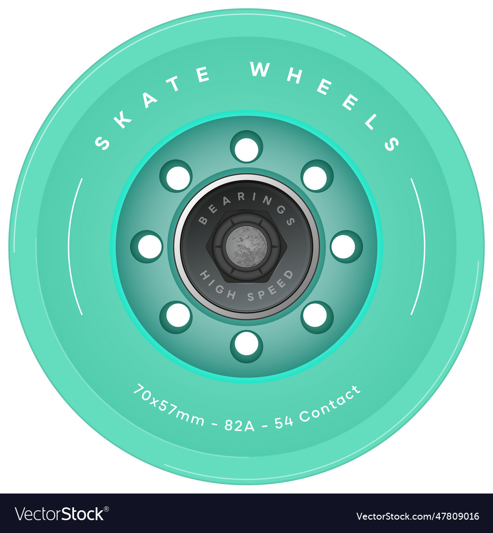 Skate wheels design longboard wheels Royalty Free Vector