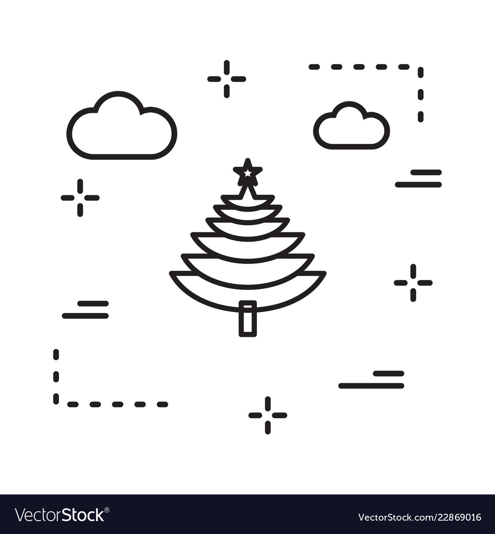 Tree icon in creative design with elements