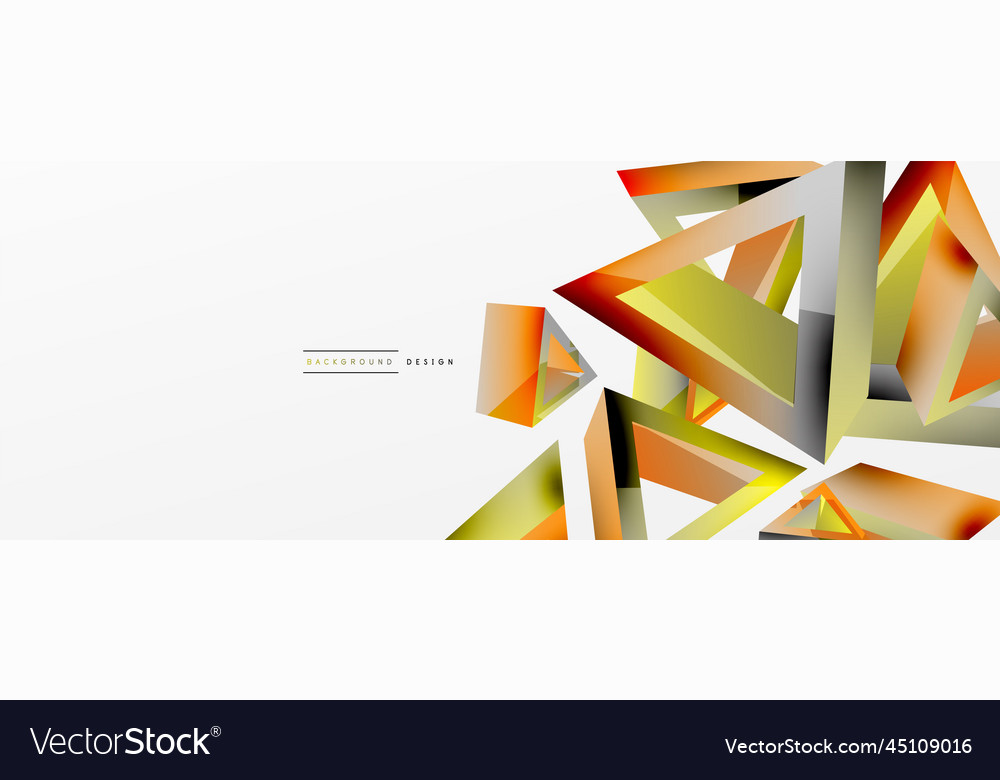 Triangle abstract background 3d basic Vector Image Triangle abstract background 3d basic