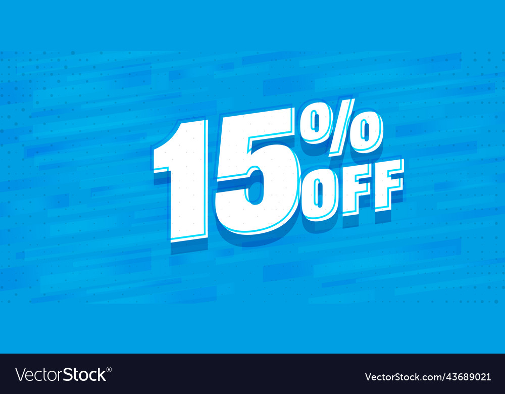 15-percent-off-sale-banner-marketing-template-vector-image