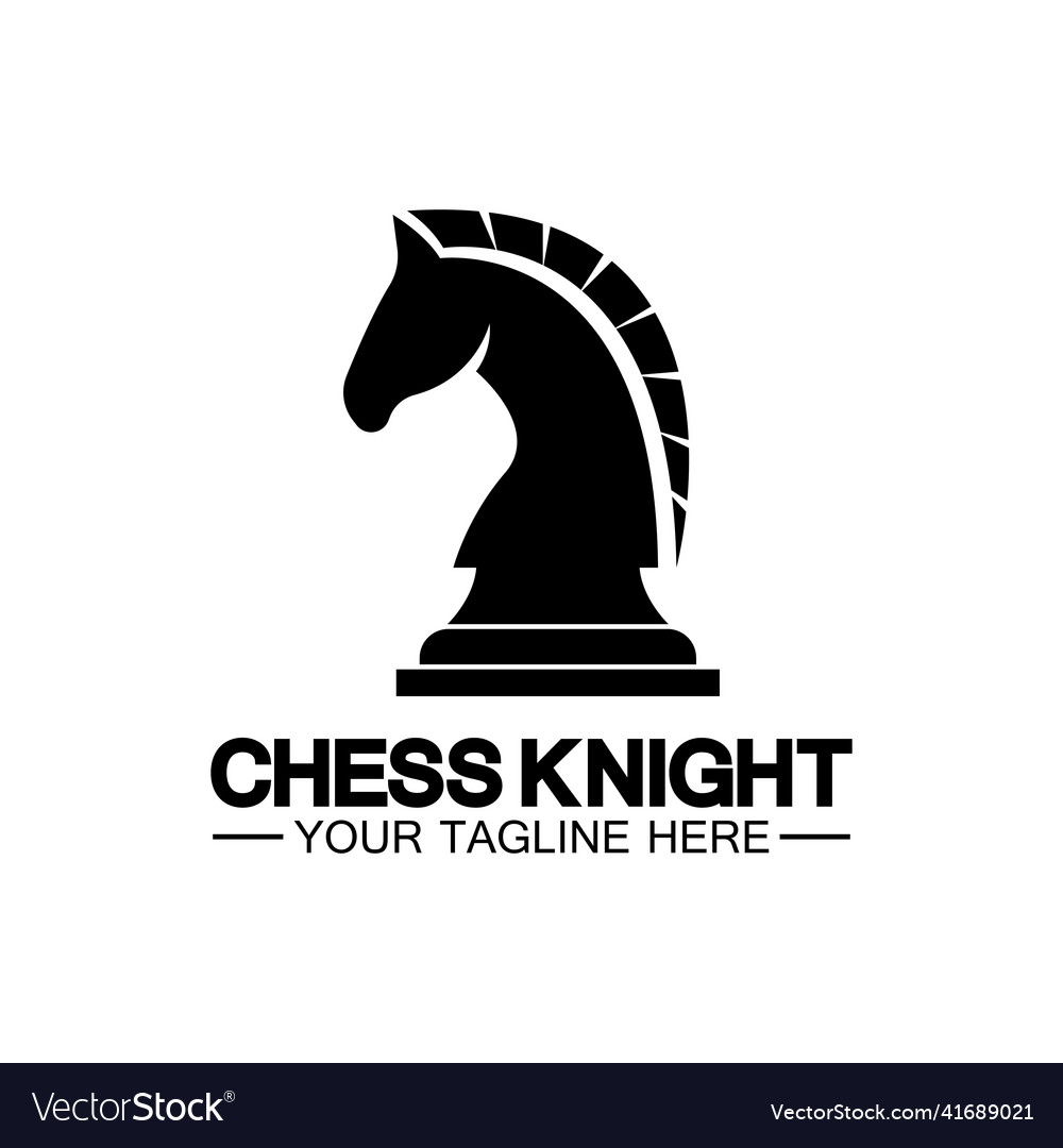 Silhouette of a knight chess piece Royalty Free Vector Image