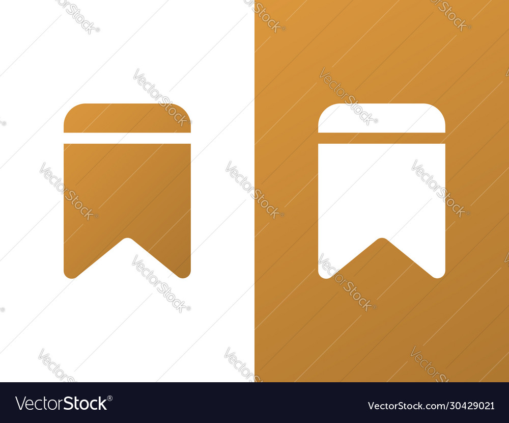 Bookmark logo Royalty Free Vector Image VectorStock