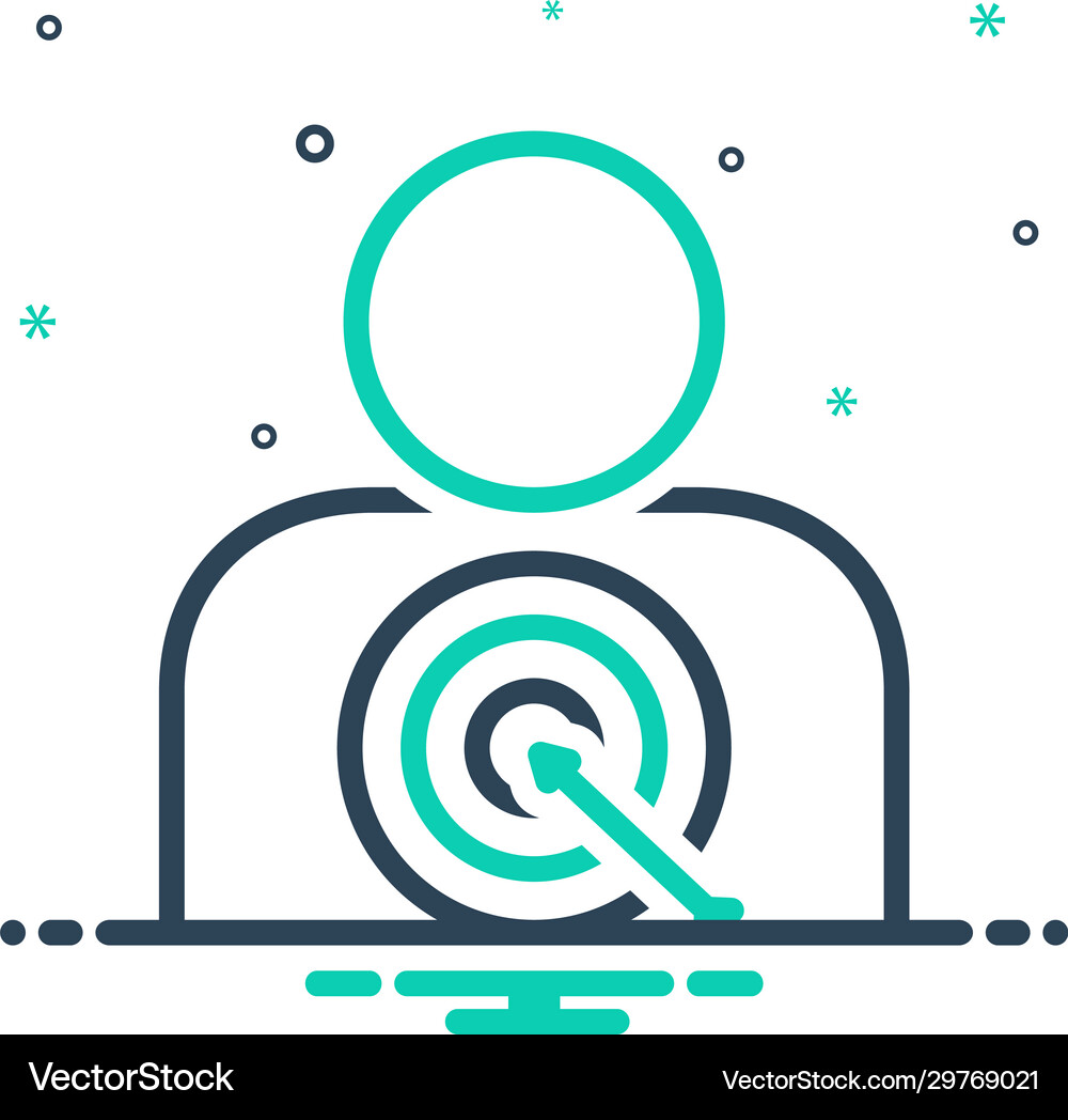 Customer target Royalty Free Vector Image - VectorStock