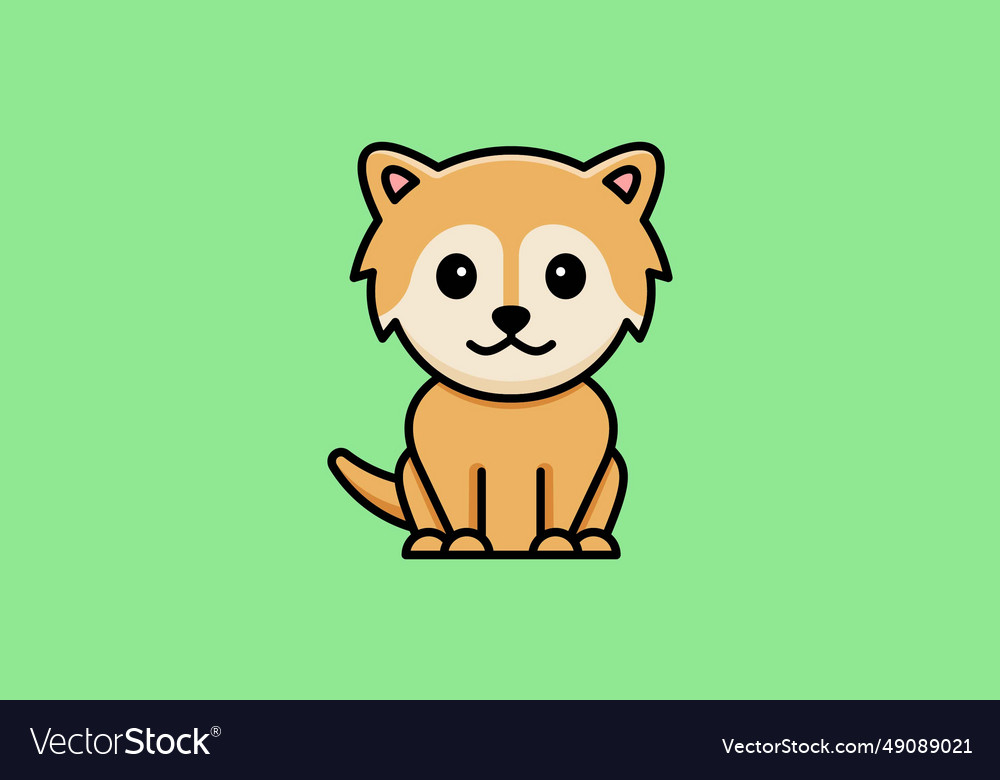 Cute Lion Cub Template Logo Design Royalty Free Vector Image 7881