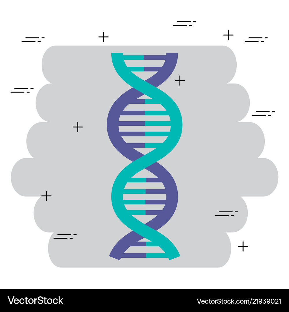 Dna molecule structure icon Royalty Free Vector Image