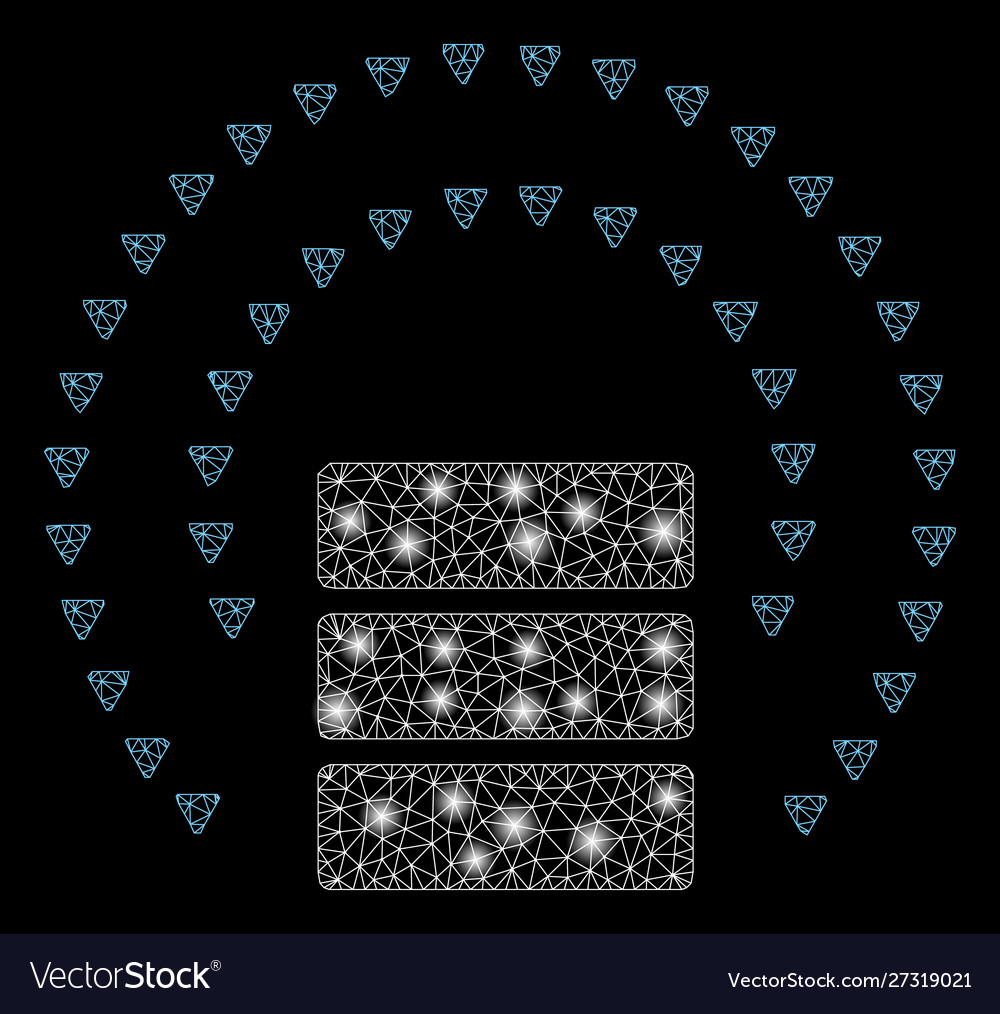 Flare mesh carcass database sphere shield vector image Flare mesh carcass database sphere shield