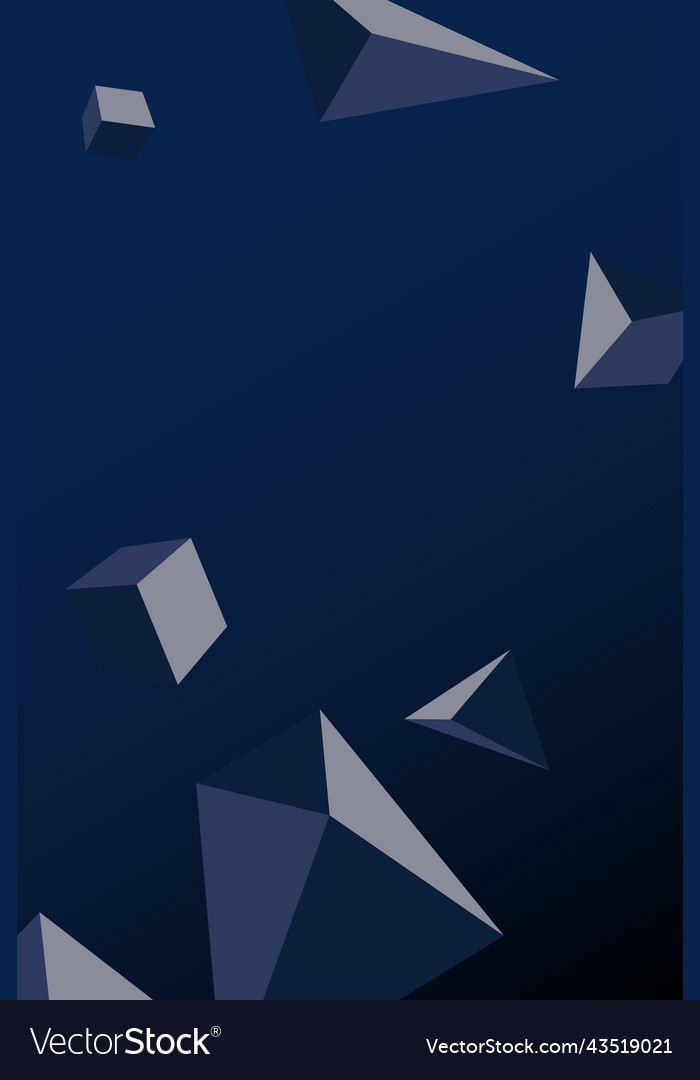 Geometrical shape patterned blue background