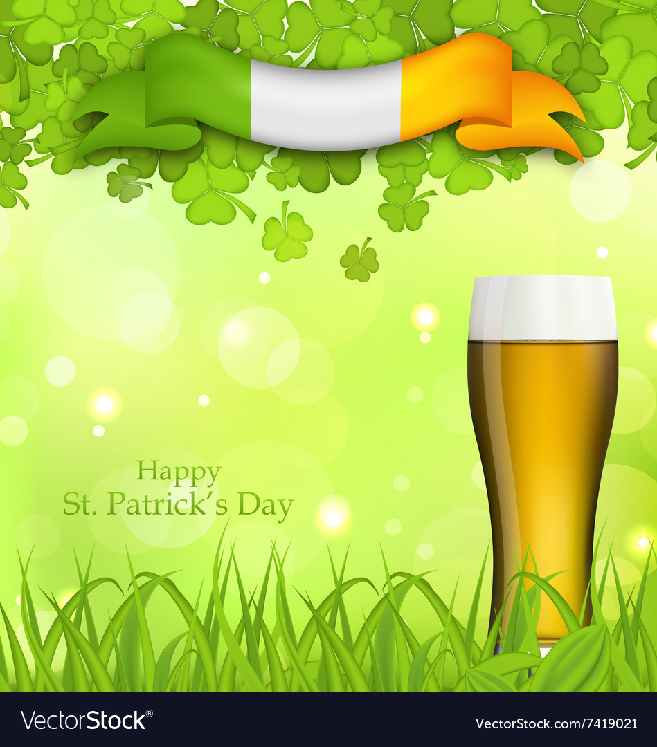 Glowing nature background for st patricks day