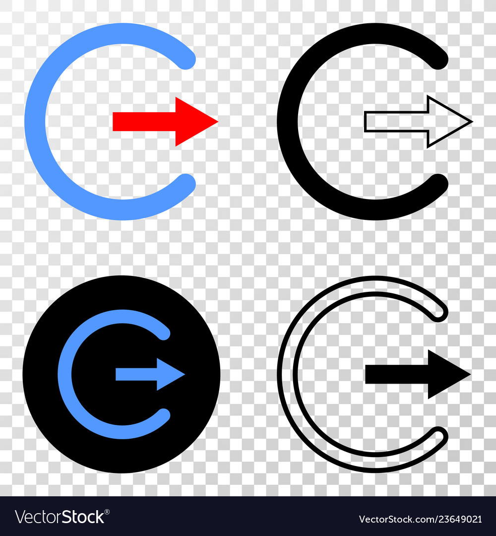Log out eps icon with contour version