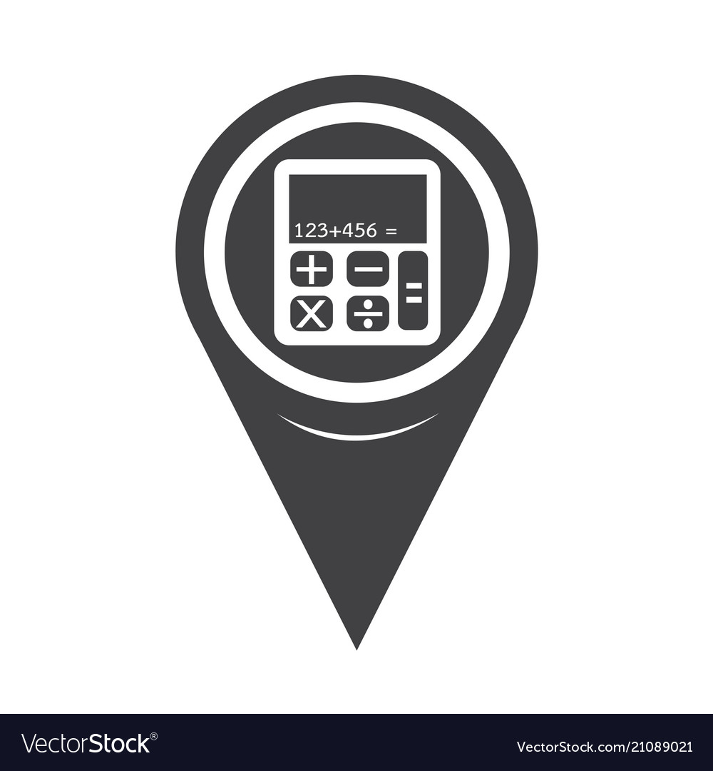 Map pointer calculator icon