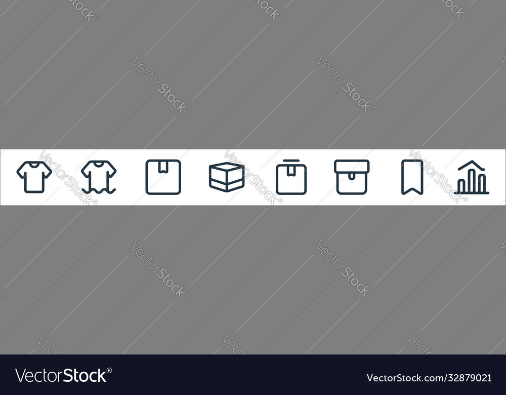 Marketplace line icons linear set quality