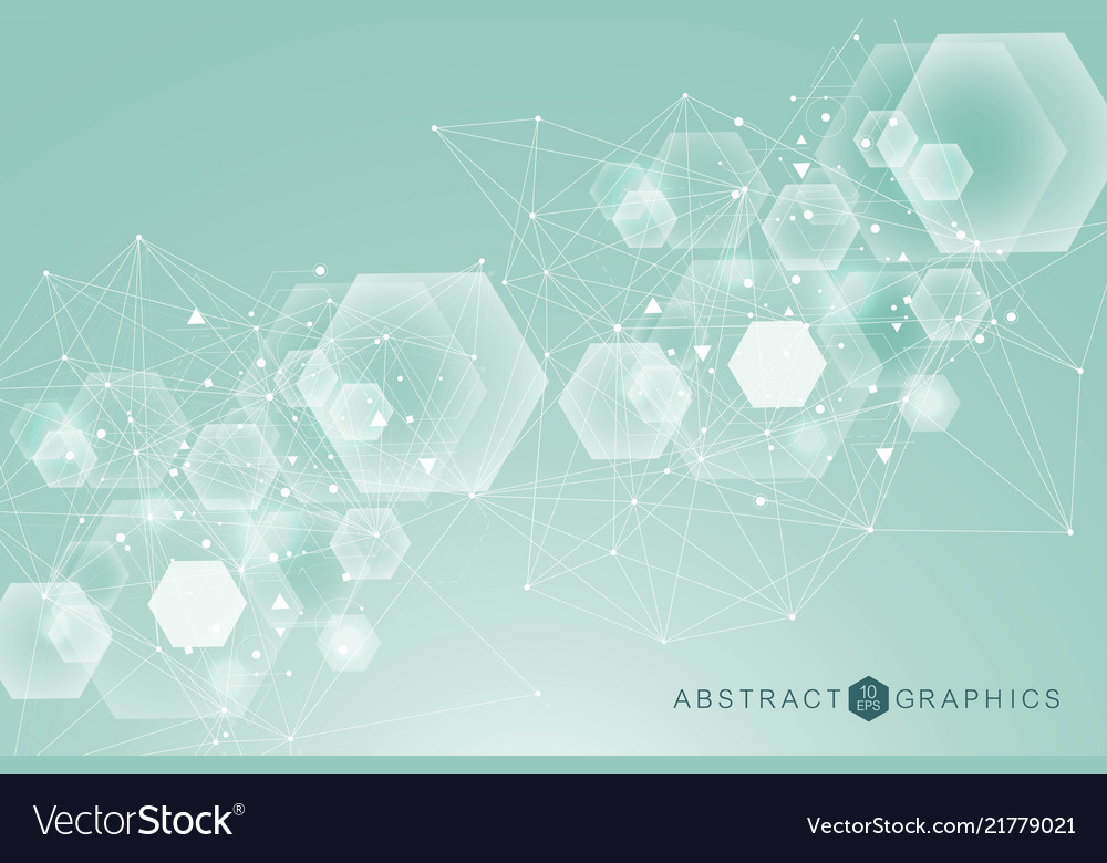 Science network pattern connecting lines and dots vector image Science network pattern connecting lines and dots