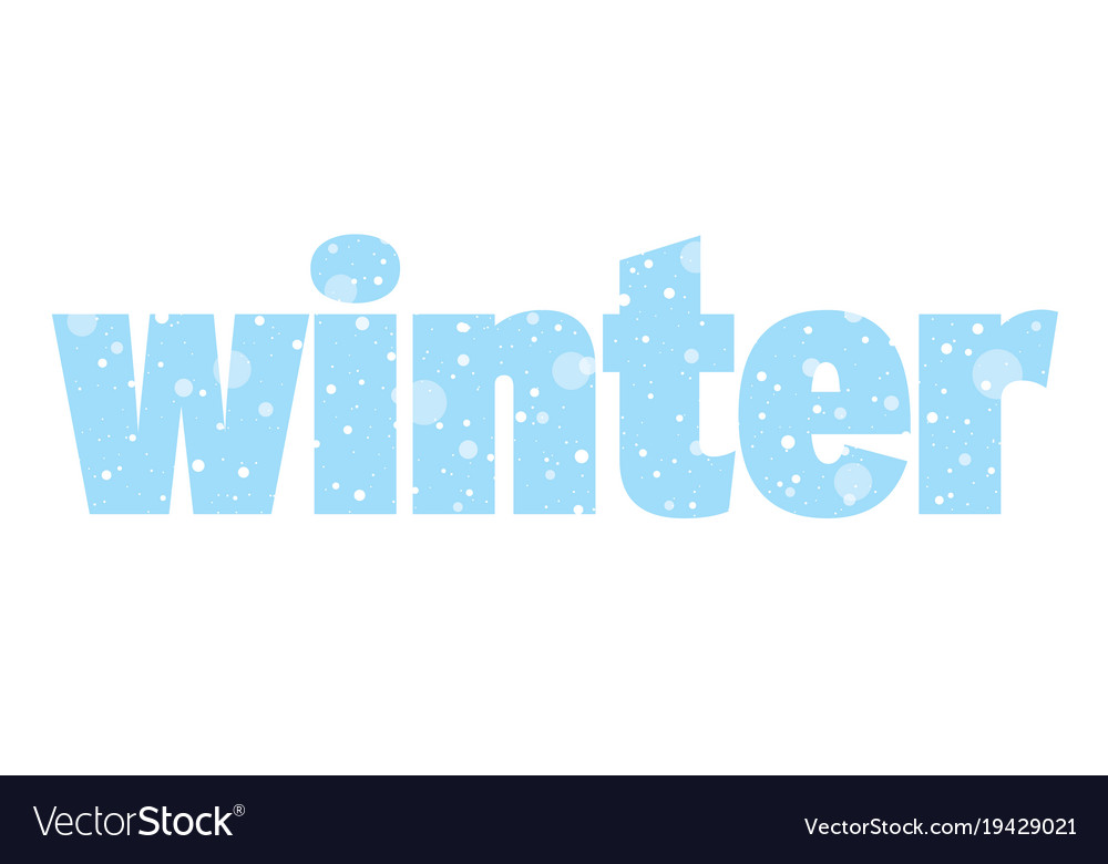 Seasonal Banner With Word Winter And Snow Vector Image
