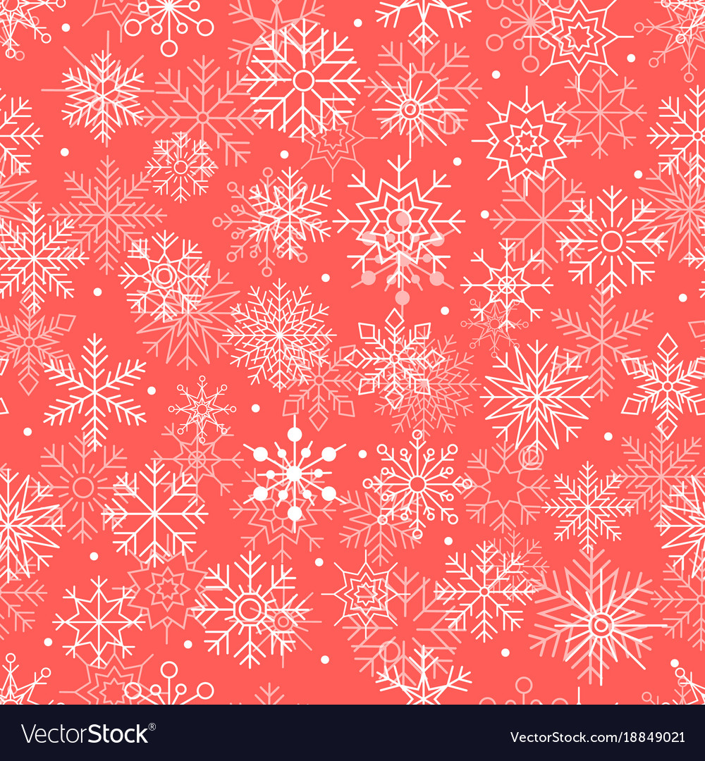 Snowflake Winter Seamless Pattern