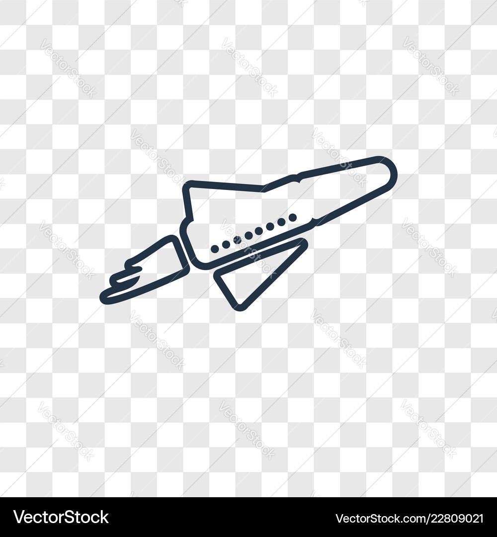 Space shuttle concept linear icon isolated Vector Image
