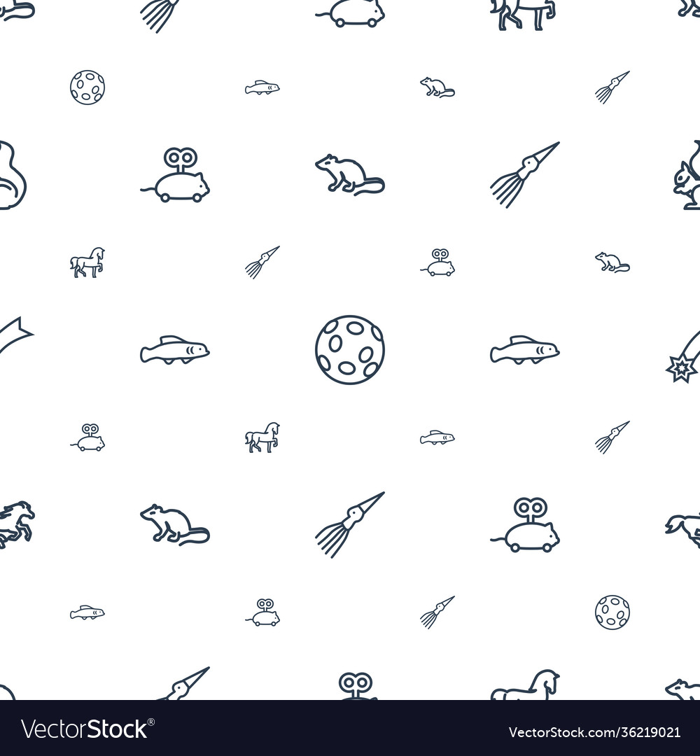 Tail icons pattern seamless white background