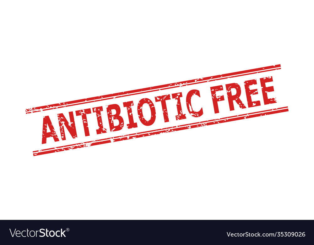 Antibiotic free watermark with grunged style