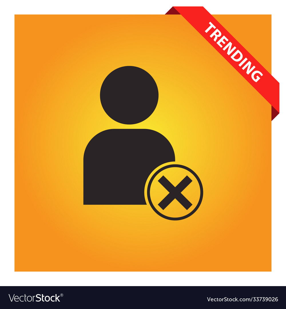 Block user icon for web and mobile