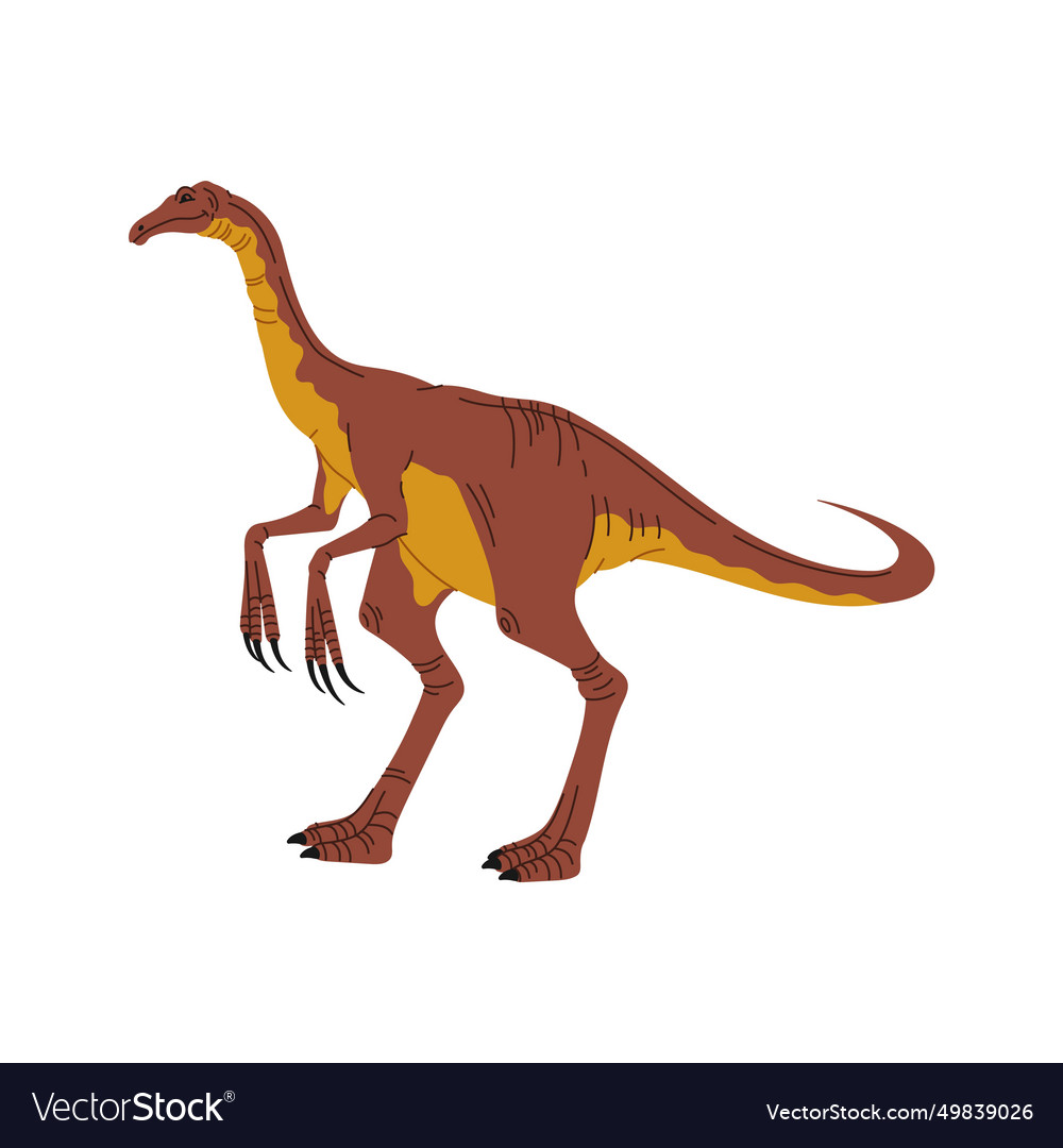 Cartoon dinosaur deinocheirus reptile character vector image Cartoon dinosaur deinocheirus reptile character