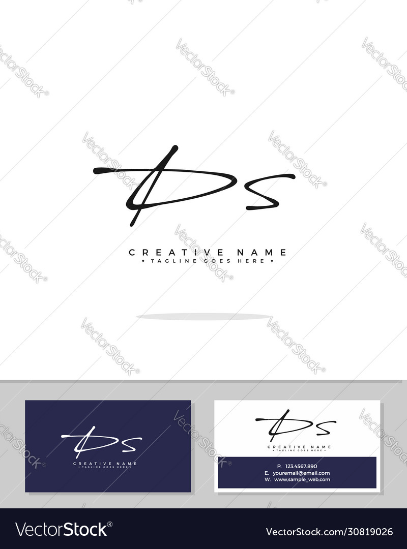 D s ds erstes Logo Unterschrift Handschrift