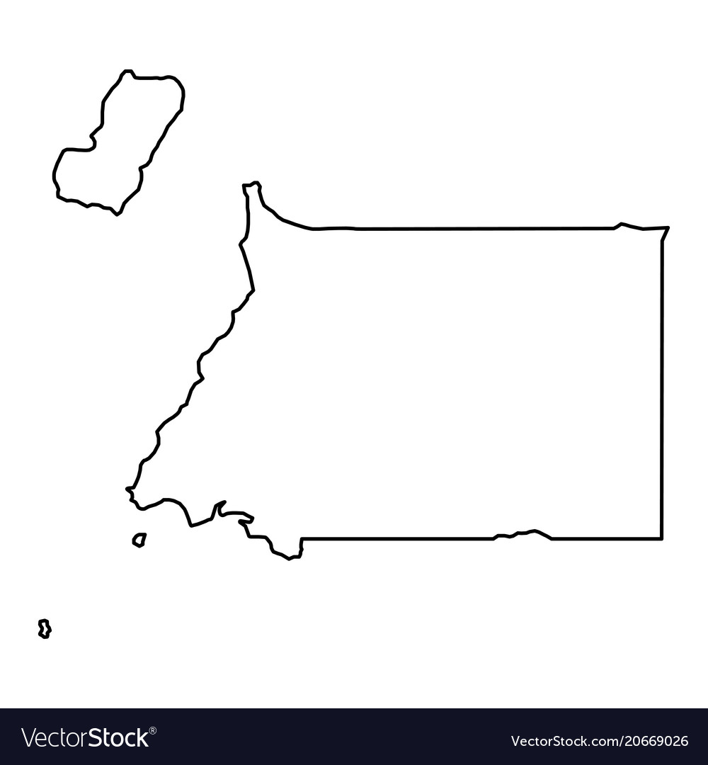 Equatorial guinea map of black contour curves