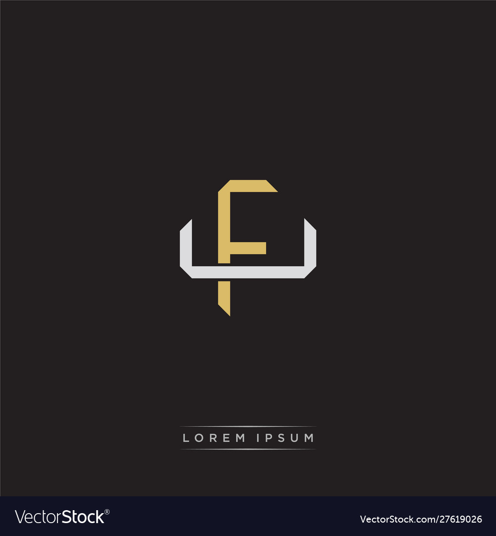 Fu initial letter overlapping interlock logo Vector Image Fu initial letter overlapping interlock logo