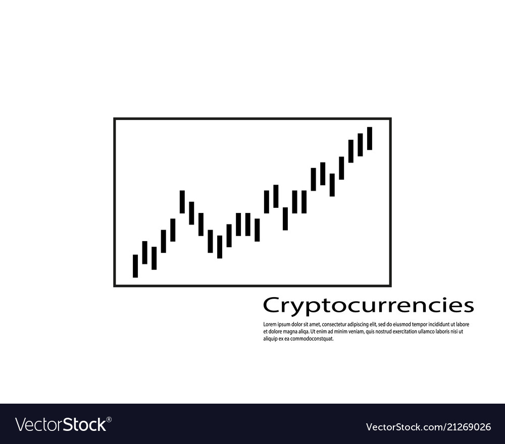 Graph of cryptocurrency graphics and analytics vector image Graph of cryptocurrency graphics and analytics