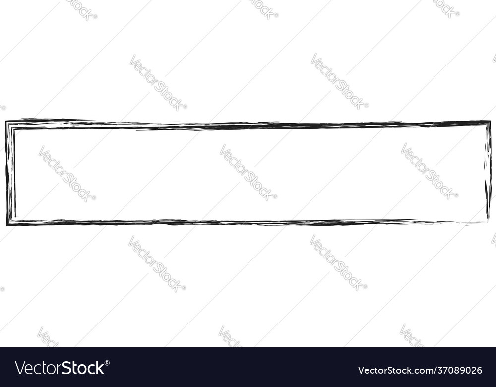 Grungy rectangular frame border plaque outline Vector Image Grungy rectangular frame border plaque outline