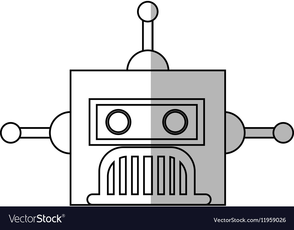 Isolated robot cartoon design Royalty Free Vector Image