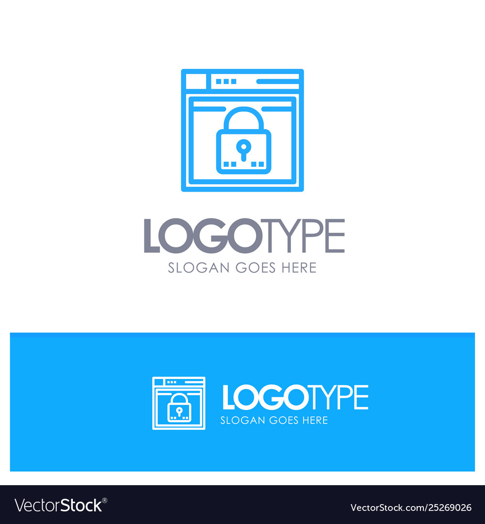 Login secure web layout password lock blue Vector Image Login secure web layout password lock blue