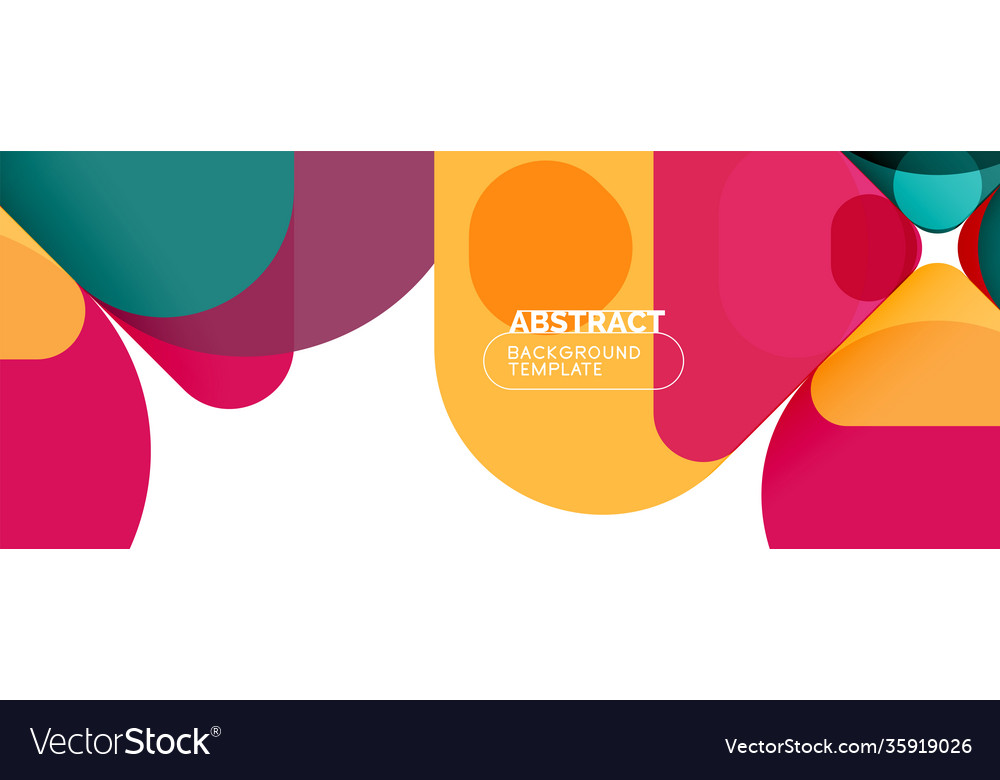 Modern geometric round shapes and dynamic lines vector image Modern geometric round shapes and dynamic lines