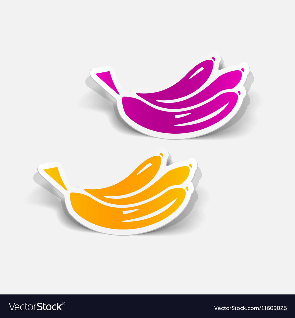 Realistic design element banana