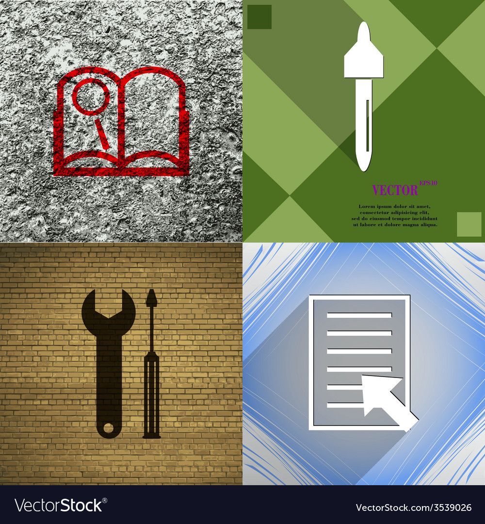 Set of abstract backgrounds with different web