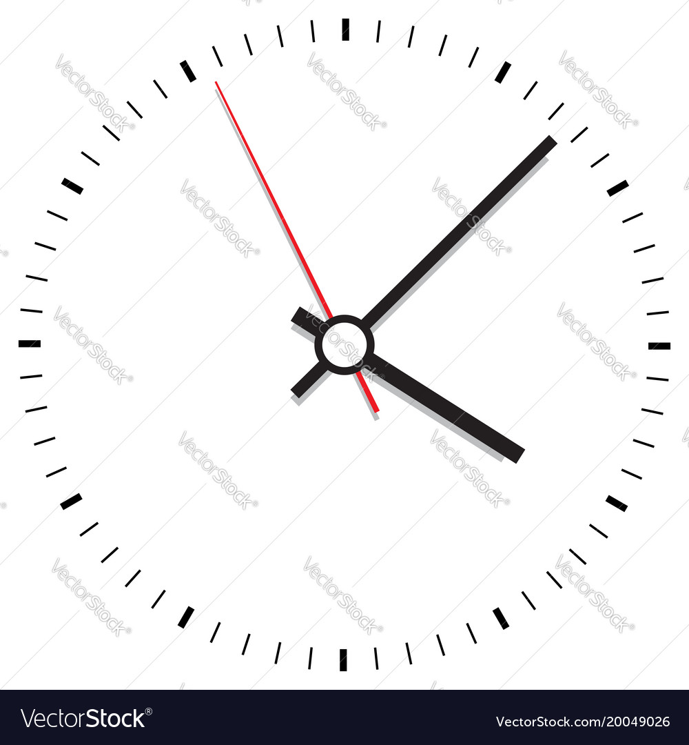 Simple Clock Icon - White Background