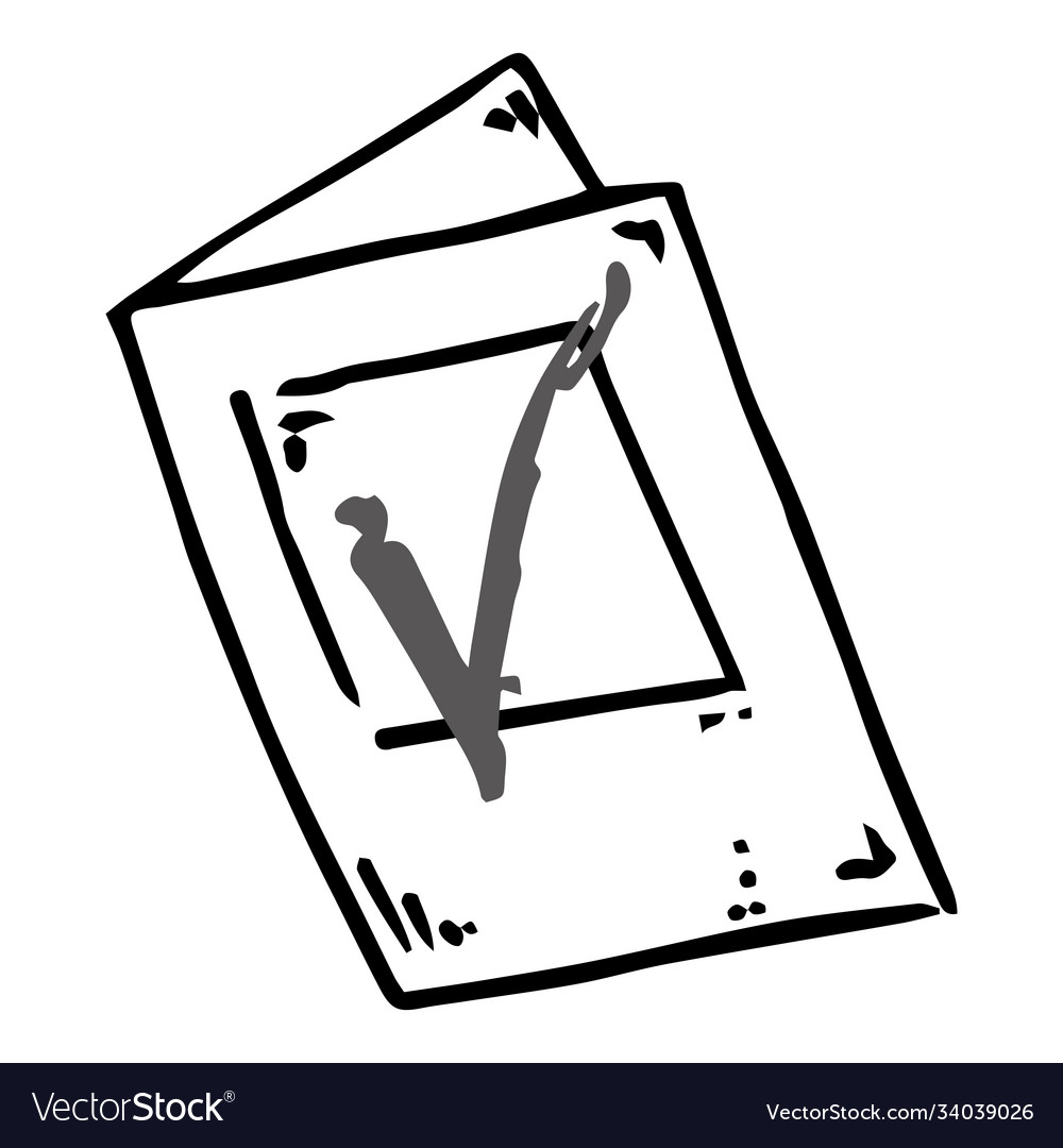 Voting ballot form questionnaire icon