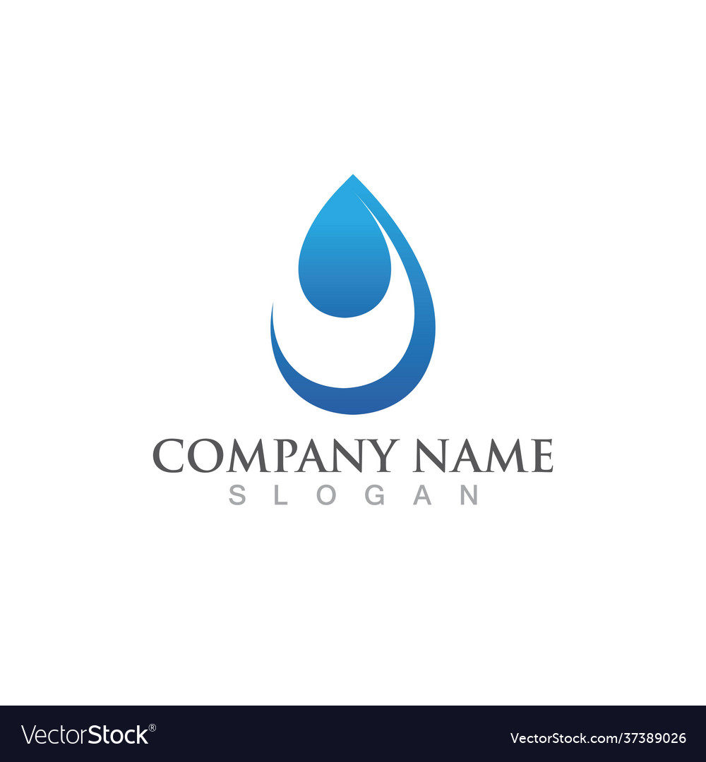 Water drop logo template Royalty Free Vector Image