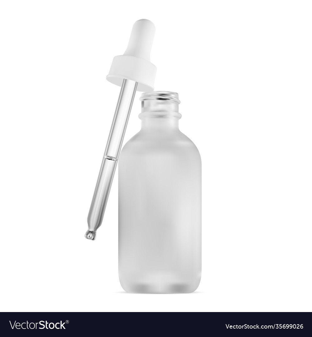 White Glass Dropper Bottle Serum