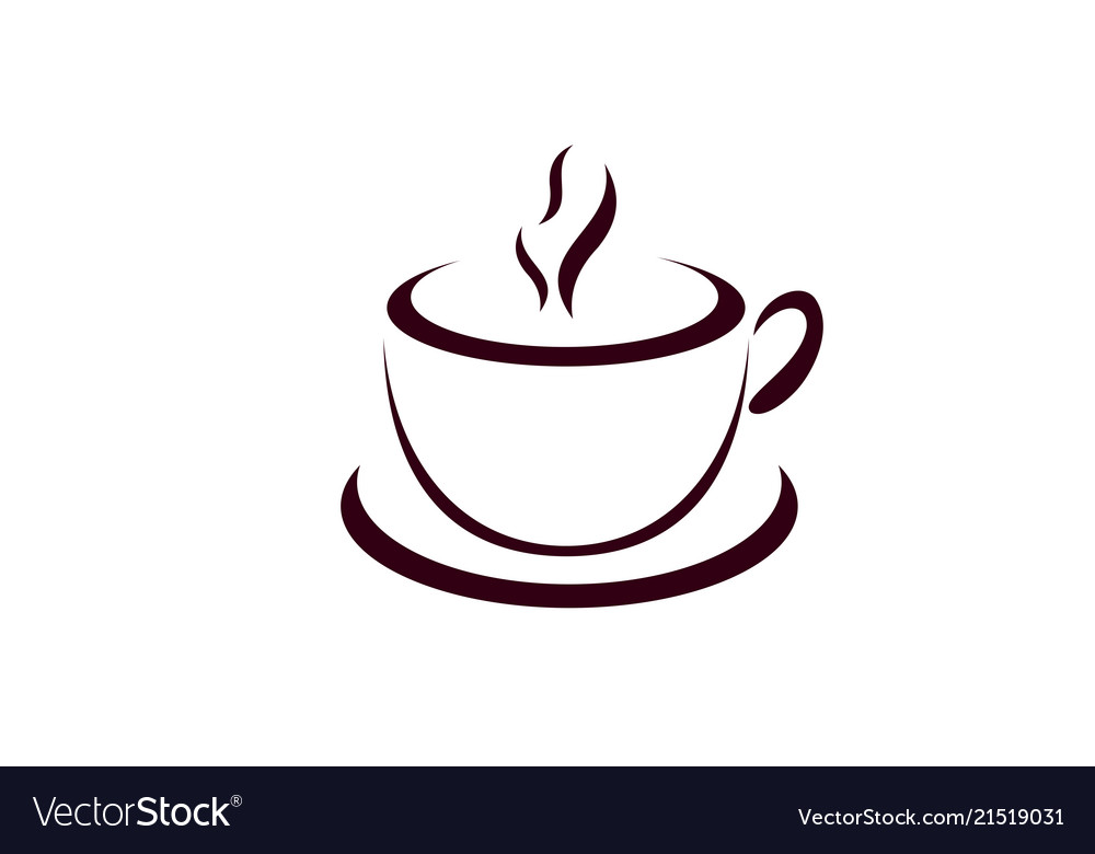 Coffee cup logo design cafe icon symbol Royalty Free Vector