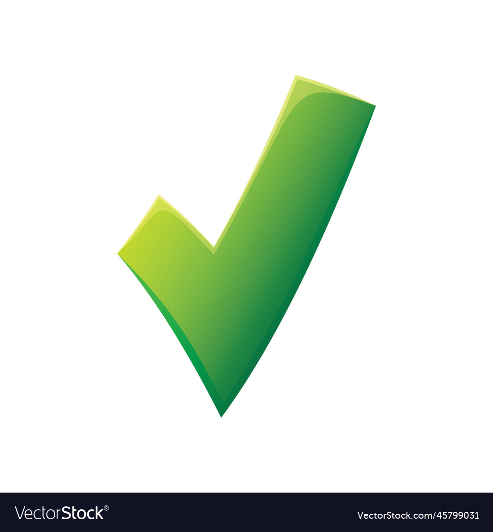 Game ui asset gaming user interface check mark vector image Game ui asset gaming user interface check mark