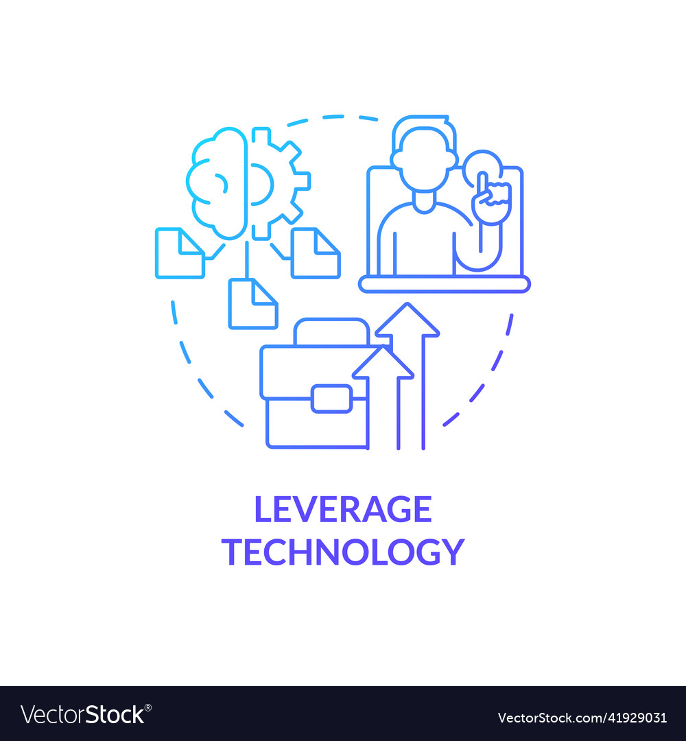 Leverage technology blue gradient concept icon Vector Image