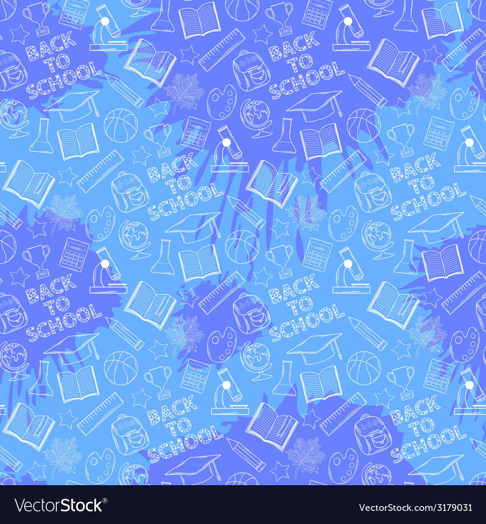 Seamless abstract school pattern