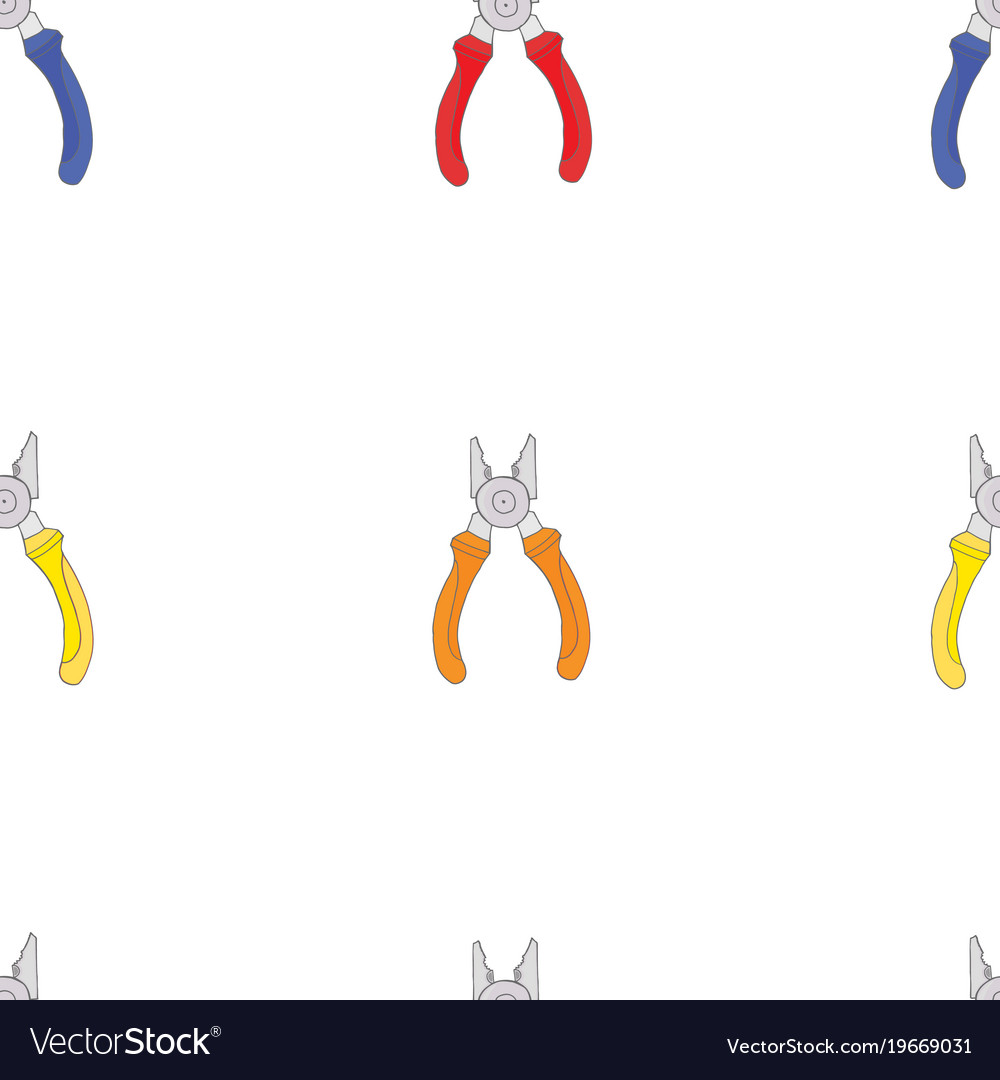 Seamless pattern background with pliers