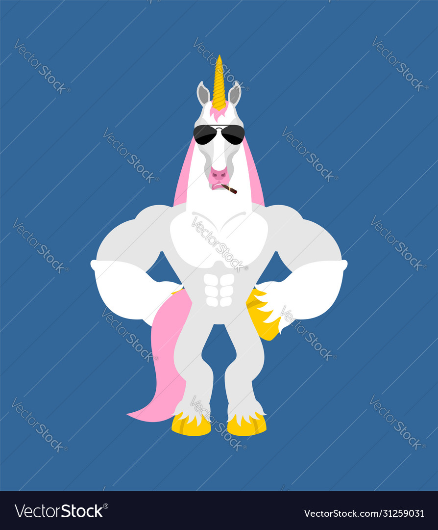 Unicorn strong cool serious powerful magic horse