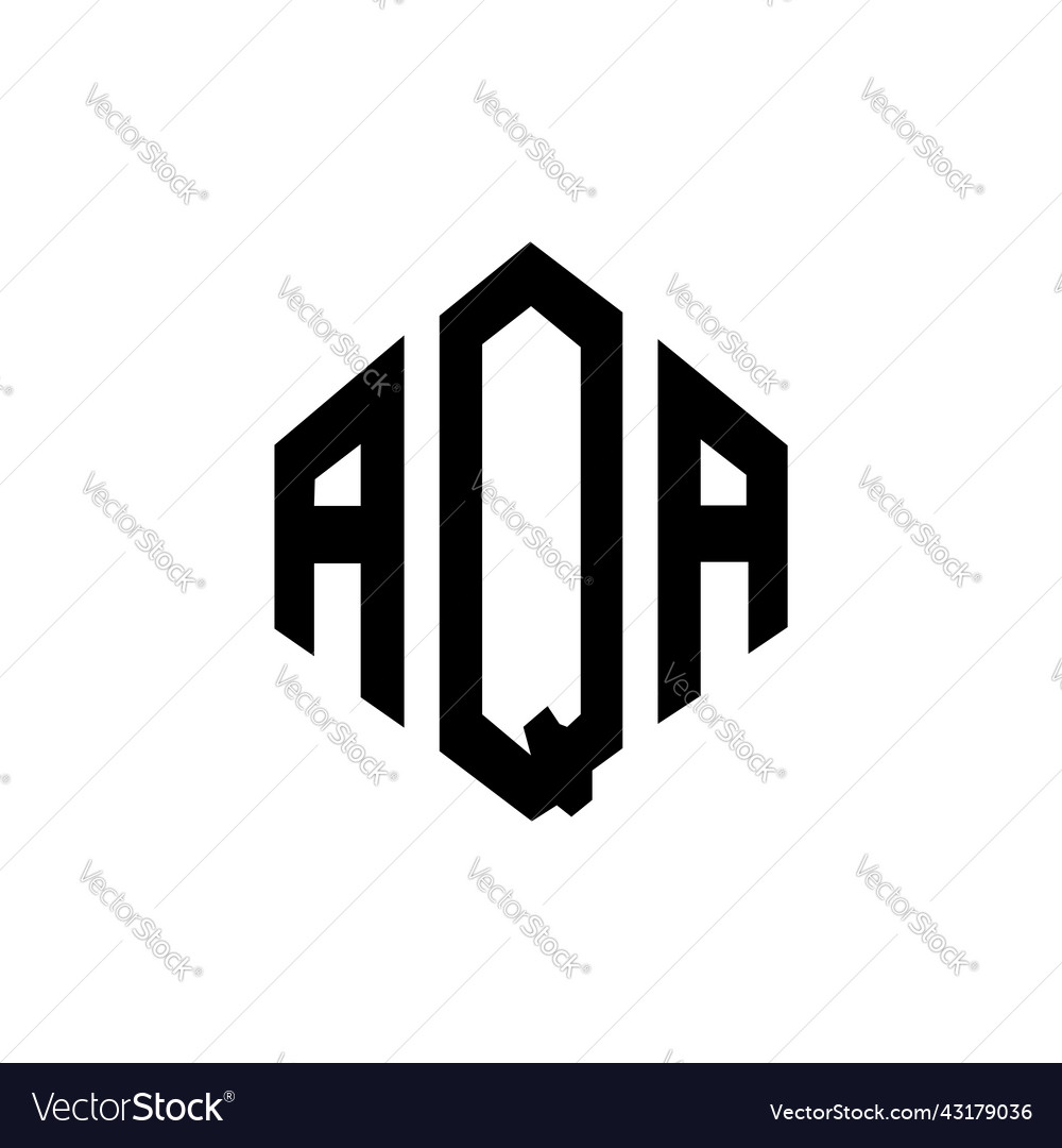 Aqa letter logo design with polygon shape