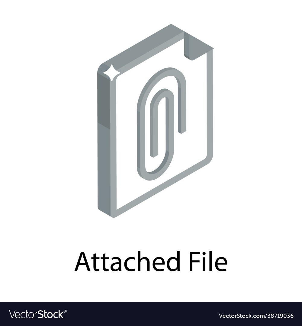 Attached file Royalty Free Vector Image VectorStock