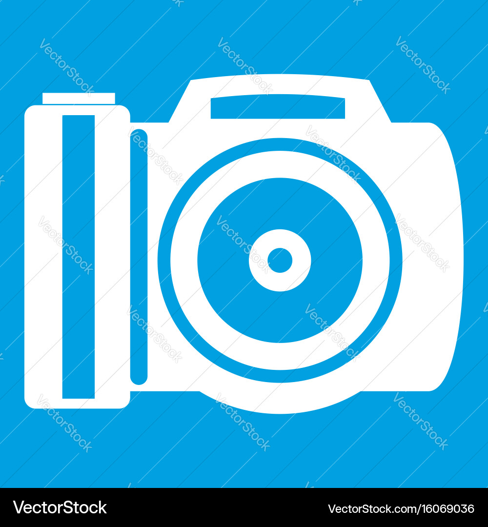 Camera icon white Royalty Free Vector Image - VectorStock