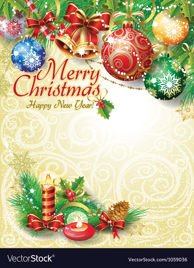 Christmas template design Royalty Free Vector Image